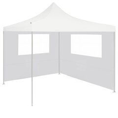 3070424 vidaXL Gazebo Sidewall with Windows 4x2 m White (315313) hinta ja tiedot | Puutarhapaviljongit | hobbyhall.fi