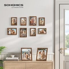 SONGMICS valokuvakehykset, 16 kiinnitystä, 10 valokuvakehystä, ruskea hinta ja tiedot | Valokuva-albumit -ja kehykset | hobbyhall.fi