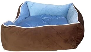 Koiran sänky FANLINPT, 56x46x15cm, ruskea/sininen hinta ja tiedot | Fanlinpt Koirat | hobbyhall.fi
