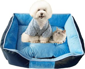 Koiran sänky FANLINPT, 80x62x19cm, sininen hinta ja tiedot | Fanlinpt Koirat | hobbyhall.fi