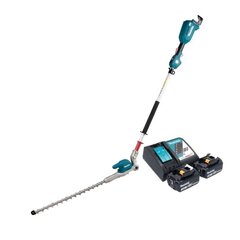 Akumuliatorinės gyvatvorių žirklės Makita DUN 500 WRF2 18 V, 50 cm, su 2 akumuliatoriais 3,0 Ah ir įkrovikliu hinta ja tiedot | Pensasleikkurit | hobbyhall.fi