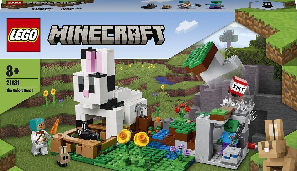 21181 LEGO® Minecraft Rabbit Farm hinta ja tiedot | LEGOT ja rakennuslelut | hobbyhall.fi