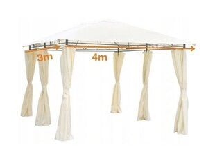 Huvimaja Altana 3x4 m, beige hinta ja tiedot | Puutarhapaviljongit | hobbyhall.fi