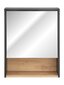 Kylpyhuonekaappi peilillä Comad Borneo Cosmos 840 FSC, musta/ruskea hinta ja tiedot | Kylpyhuonekaapit | hobbyhall.fi