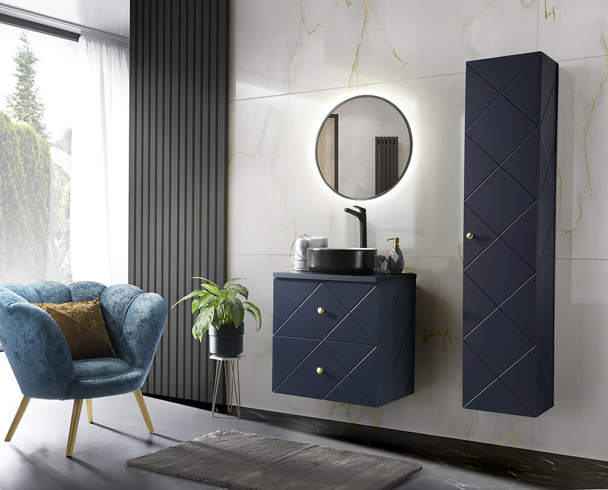 Kylpyhuonekaappi Comad Elegance Blue 82-60-C-2S, sininen, sininen hinta ja tiedot | Kylpyhuonekaapit | hobbyhall.fi