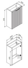 Kylpyhuonekaappi Comad Adel Oak 82-40-B-1D, ruskea hinta ja tiedot | Kylpyhuonekaapit | hobbyhall.fi