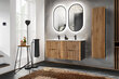Kylpyhuonekaappi Comad Xilo Black Wotan 80-01-D-1D, ruskea/musta hinta ja tiedot | Kylpyhuonekaapit | hobbyhall.fi