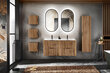 Kylpyhuoneen alakaappi Comad Xilo Black Wotan 82-60-D-2S, ruskea/musta hinta ja tiedot | Kylpyhuonekaapit | hobbyhall.fi