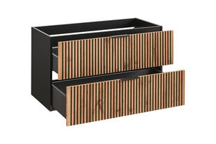 Kylpyhuoneen alakaappi Comad Xilo Black Wotan 82-100-D-2S, ruskea/musta hinta ja tiedot | Kylpyhuonekaapit | hobbyhall.fi
