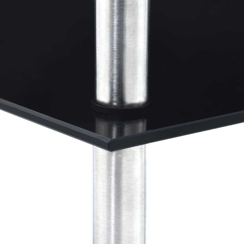 vidaXL 5-kerroksinen hylly musta 30x30x130 cm karkaistu lasi hinta ja tiedot | Hyllyt | hobbyhall.fi