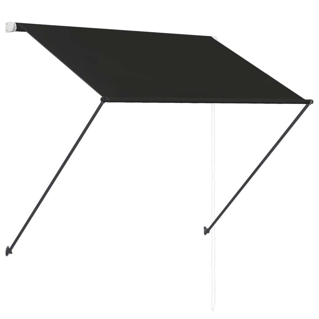 vidaXL Sisäänkelattava markiisi LEDillä 100x150 cm antrasiitti hinta ja tiedot | Aurinkovarjot ja markiisit | hobbyhall.fi