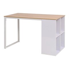 vidaXL Kirjoituspöytä 120x60x75 cm tammi ja valkoinen hinta ja tiedot | Tietokonepöydät ja työpöydät | hobbyhall.fi