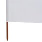vidaXL Tuulensuojakangas 3 paneelilla 400x80 cm hiekan valkoinen hinta ja tiedot | Aurinkovarjot ja markiisit | hobbyhall.fi