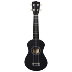 vidaXL Sopraano ukulelesarja laukulla lapsille musta 21" hinta ja tiedot | Kitarat | hobbyhall.fi