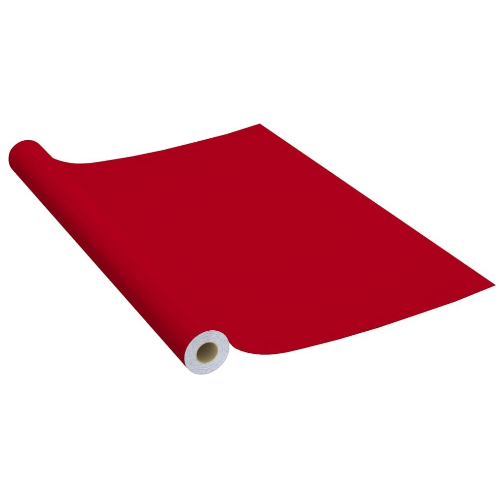 vidaXL Itseliimautuva huonekalukalvo punainen 500x90 cm PVC hinta ja tiedot | Ikkunakalvot ja kontaktimuovit | hobbyhall.fi