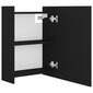 vidaXL Kylpyhuoneen peilikaappi musta 62,5x20,5x64 cm lastulevy hinta ja tiedot | Kylpyhuonekaapit | hobbyhall.fi