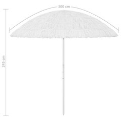 vidaXL Hawaii Rantavarjo valkoinen 300 cm hinta ja tiedot | Aurinkovarjot ja markiisit | hobbyhall.fi