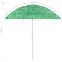 vidaXL Hawaii Rantavarjo vihreä 240 cm hinta ja tiedot | Aurinkovarjot ja markiisit | hobbyhall.fi