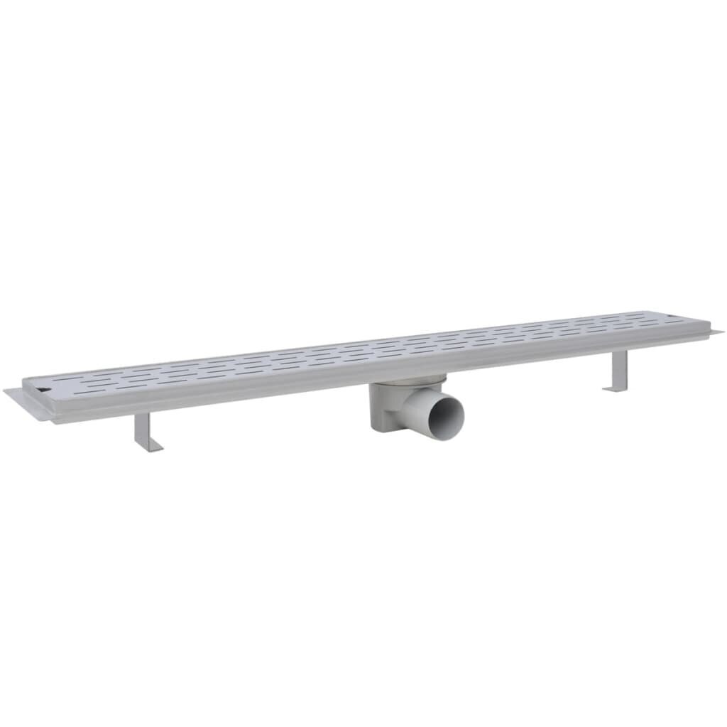 vidaXL Lineaarinen suihkukaivo 2 kpl 830x140 mm ruostumaton teräs hinta ja tiedot | Lattiakaivot | hobbyhall.fi