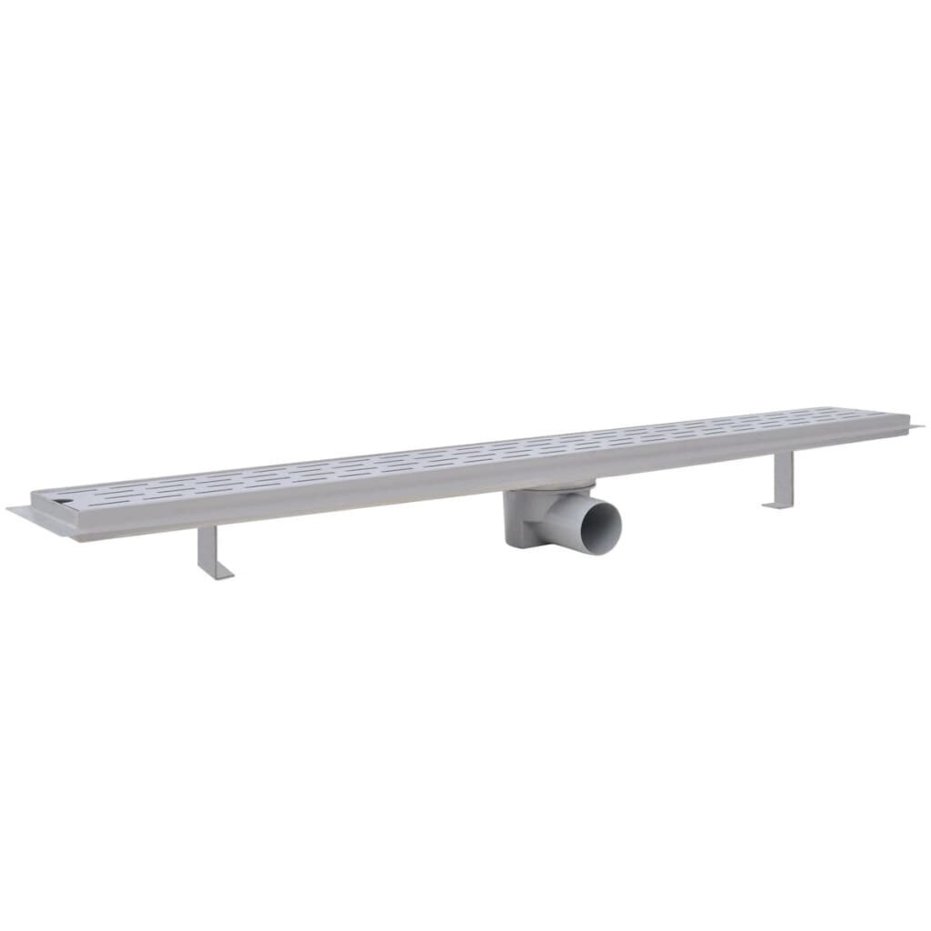 vidaXL Lineaarinen suihkukaivo 2 kpl 930x140 mm ruostumaton teräs hinta ja tiedot | Lattiakaivot | hobbyhall.fi