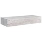 vidaXL Seinälaatikkohyllyt 2 kpl betoninharmaa 60x23,5x10 cm MDF hinta ja tiedot | Hyllyt | hobbyhall.fi