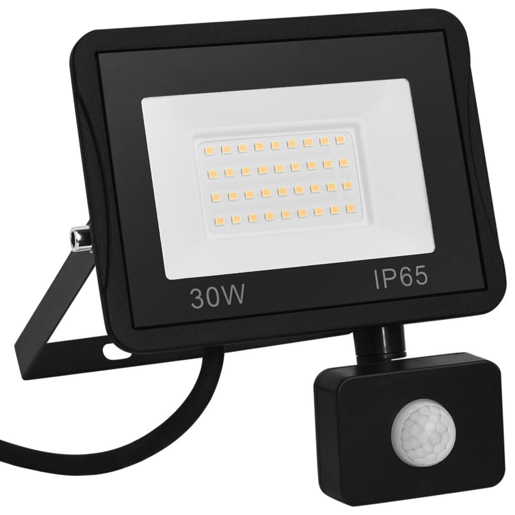 vidaXL LED-valonheitin sensorilla 30 W lämmin valkoinen hinta ja tiedot | Taskulamput ja valonheittimet | hobbyhall.fi