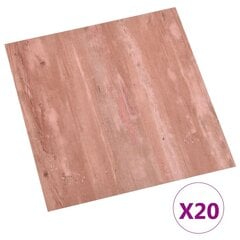 vidaXL Itsekiinnittyvät lattialankut 20 kpl PVC 1,86 m² punainen hinta ja tiedot | Lattialaatat | hobbyhall.fi