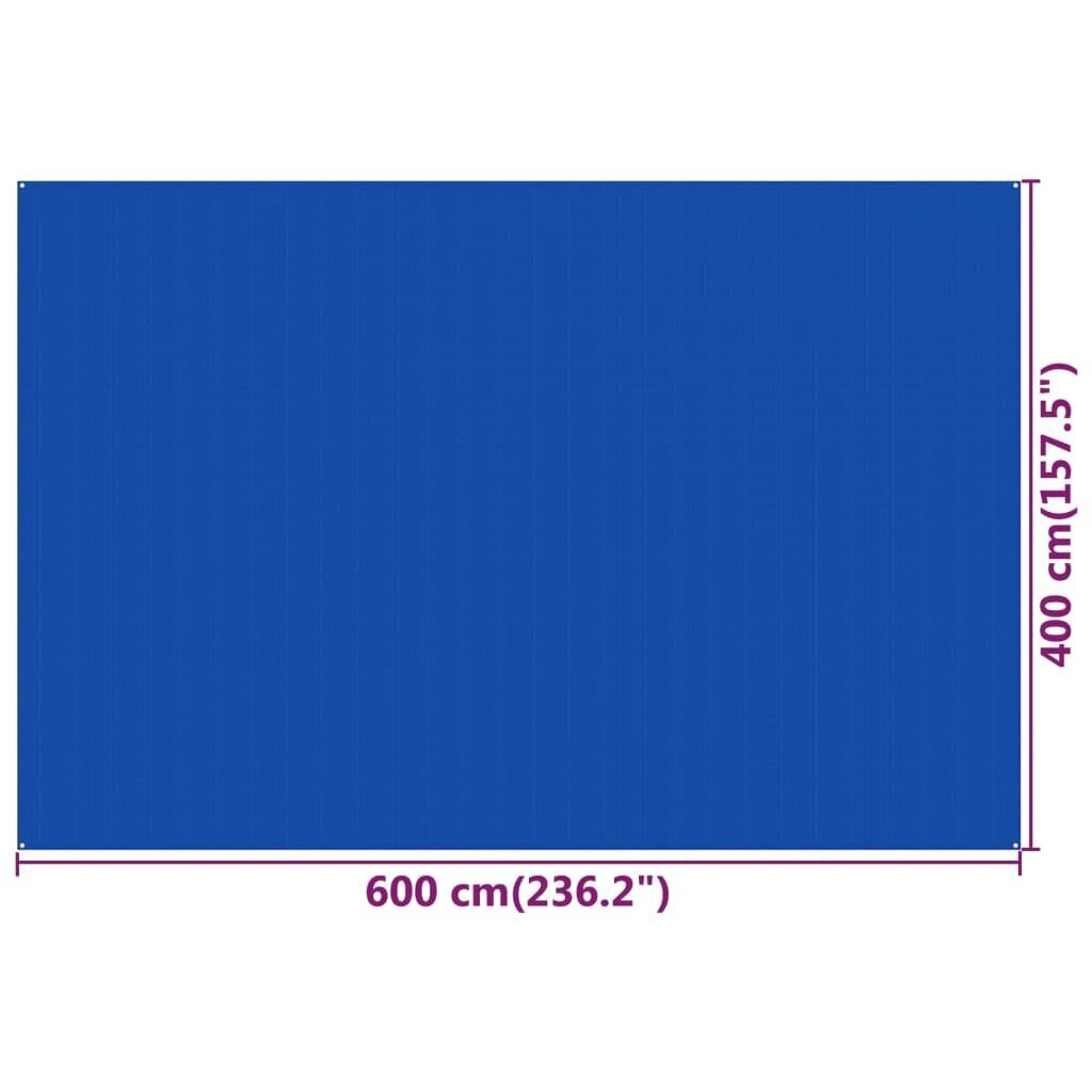 vidaXL Telttamatto 400x600 cm sininen HDPE hinta ja tiedot | Teltat | hobbyhall.fi