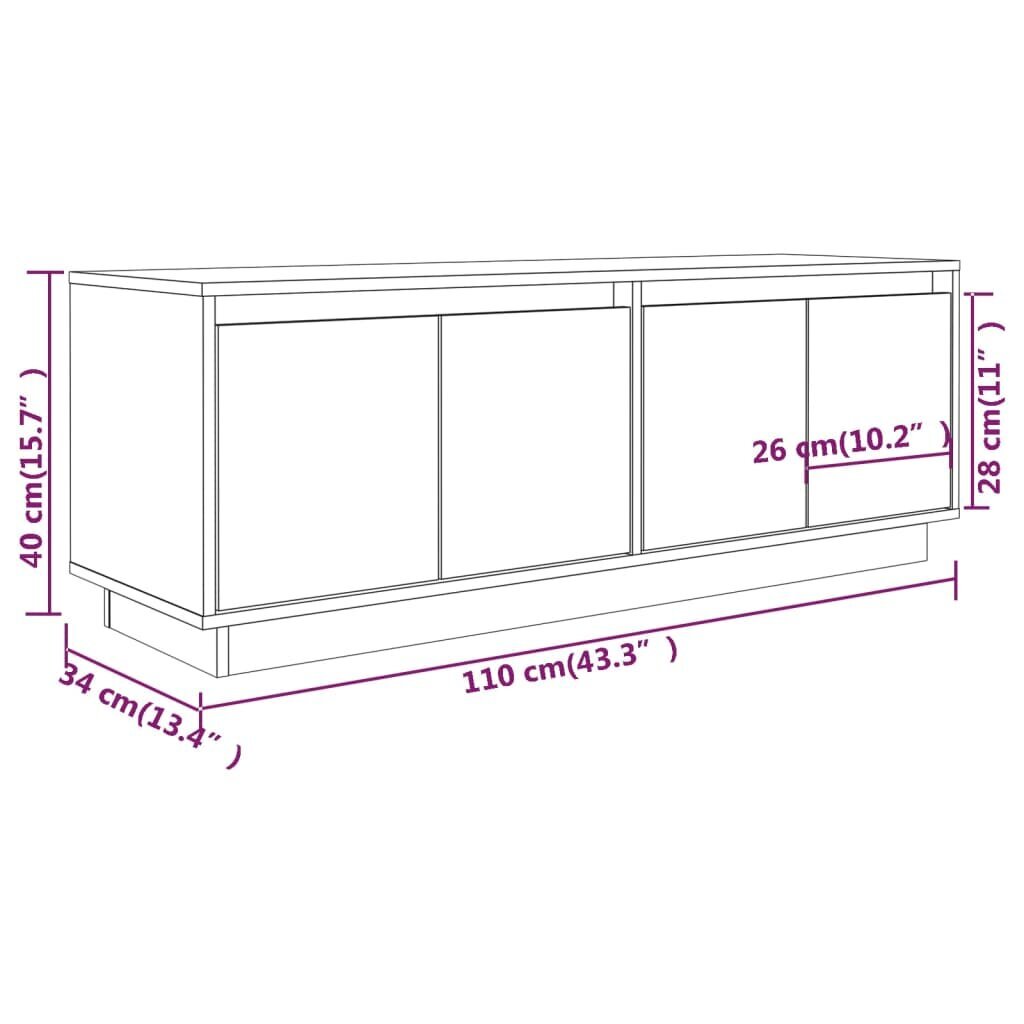 vidaXL TV-taso 110x34x40 cm täysi mänty hinta ja tiedot | TV-tasot | hobbyhall.fi