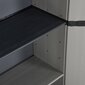 vidaXL Puutarhan varastokaappi 3 hyllyä musta ja harmaa 68x40x168 cm hinta ja tiedot | Kaapit | hobbyhall.fi