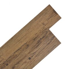 vidaXL Itsekiinnittyvät PVC-lattialankut 2,51 m² 2 mm pähkinänruskea hinta ja tiedot | Terassilattiat | hobbyhall.fi