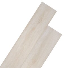 vidaXL Itsekiinnittyvät PVC-lattialankut 2,51 m² 2 mm tammi valkoinen hinta ja tiedot | Terassilattiat | hobbyhall.fi