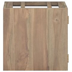 vidaXL Seinäkiinnitettävä kylpyhuonekaappi 46x25,5x40 cm täysi tiikki hinta ja tiedot | Kylpyhuonekaapit | hobbyhall.fi