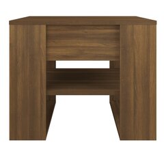 vidaXL Sohvapöytä ruskea tammi 55,5x55x45 cm tekninen puu hinta ja tiedot | Sohvapöydät | hobbyhall.fi