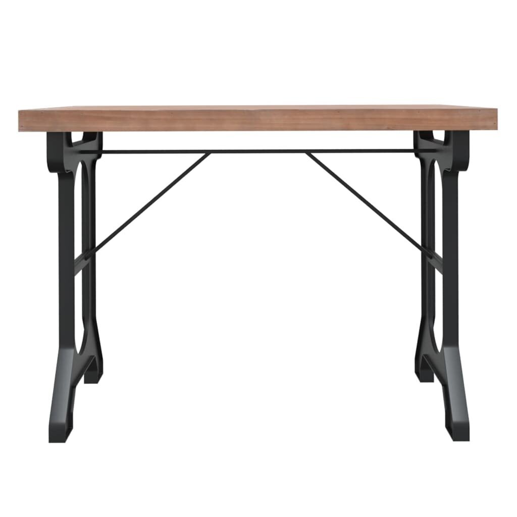 vidaXL Ruokapöytä 110x65x82 cm täysi kuusi ja rauta hinta ja tiedot | Ruokapöydät | hobbyhall.fi