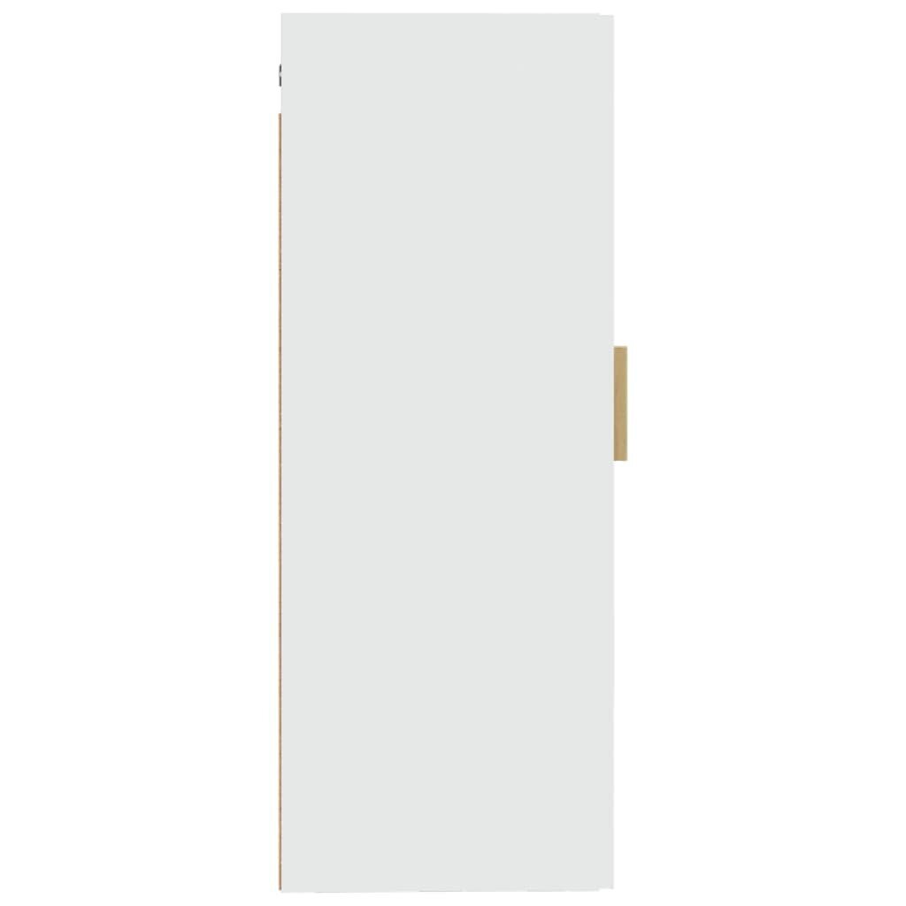 vidaXL Seinäkaappi valkoinen 35x34x90 cm tekninen puu hinta ja tiedot | Olohuoneen kaapit ja lipastot | hobbyhall.fi