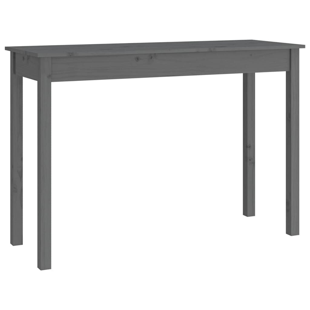 vidaXL Konsolipöytä harmaa 110x40x75 cm täysi mänty hinta ja tiedot | Sivupöydät | hobbyhall.fi