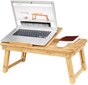 Kannettava tietokonepöytä Songmics 54,5x29 cm, ruskea hinta ja tiedot | Tietokonepöydät ja työpöydät | hobbyhall.fi