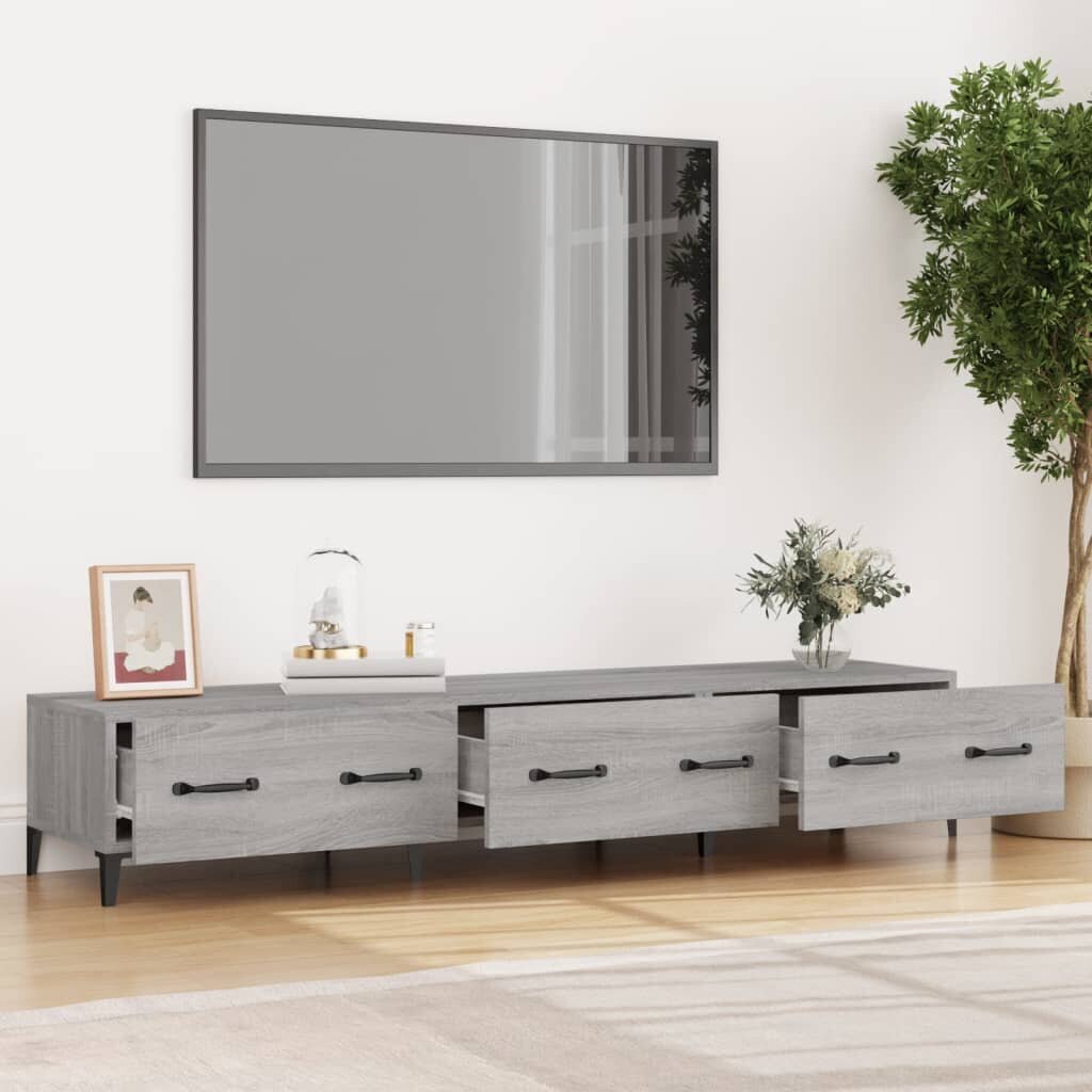 vidaXL TV-taso harmaa Sonoma 150x34,5x30 cm tekninen puu hinta ja tiedot | TV-tasot | hobbyhall.fi