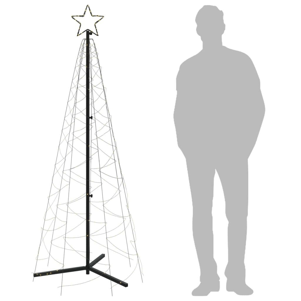 vidaXL Kartio joulukuusi 200 lämpimän valkoista LED-valoa 70x180 cm hinta ja tiedot | Jouluvalot | hobbyhall.fi