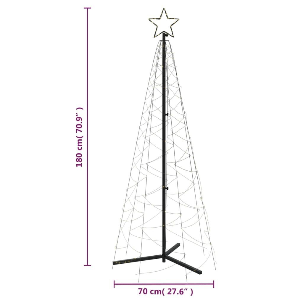 vidaXL Kartio joulukuusi 200 lämpimän valkoista LED-valoa 70x180 cm hinta ja tiedot | Jouluvalot | hobbyhall.fi