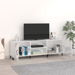 vidaXL TV-taso korkeakiilto valkoinen 150x30x50 cm tekninen puu hinta ja tiedot | TV-tasot | hobbyhall.fi