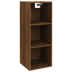 vidaXL Seinäkaappi ruskea tammi 34,5x32,5x90 cm tekninen puu hinta ja tiedot | Olohuoneen kaapit ja lipastot | hobbyhall.fi