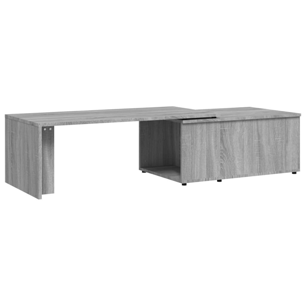 vidaXL Sohvapöytä harmaa Sonoma 150x50x35 cm tekninen puu hinta ja tiedot | Sohvapöydät | hobbyhall.fi