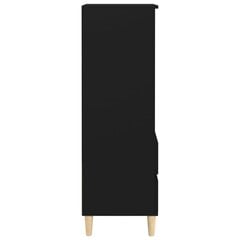 vidaXL Kaappi musta 40x36x110 cm tekninen puu hinta ja tiedot | Olohuoneen kaapit ja lipastot | hobbyhall.fi