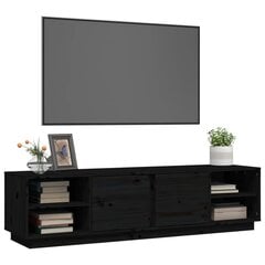 vidaXL TV-taso musta 156x40x40 cm täysi mänty hinta ja tiedot | TV-tasot | hobbyhall.fi