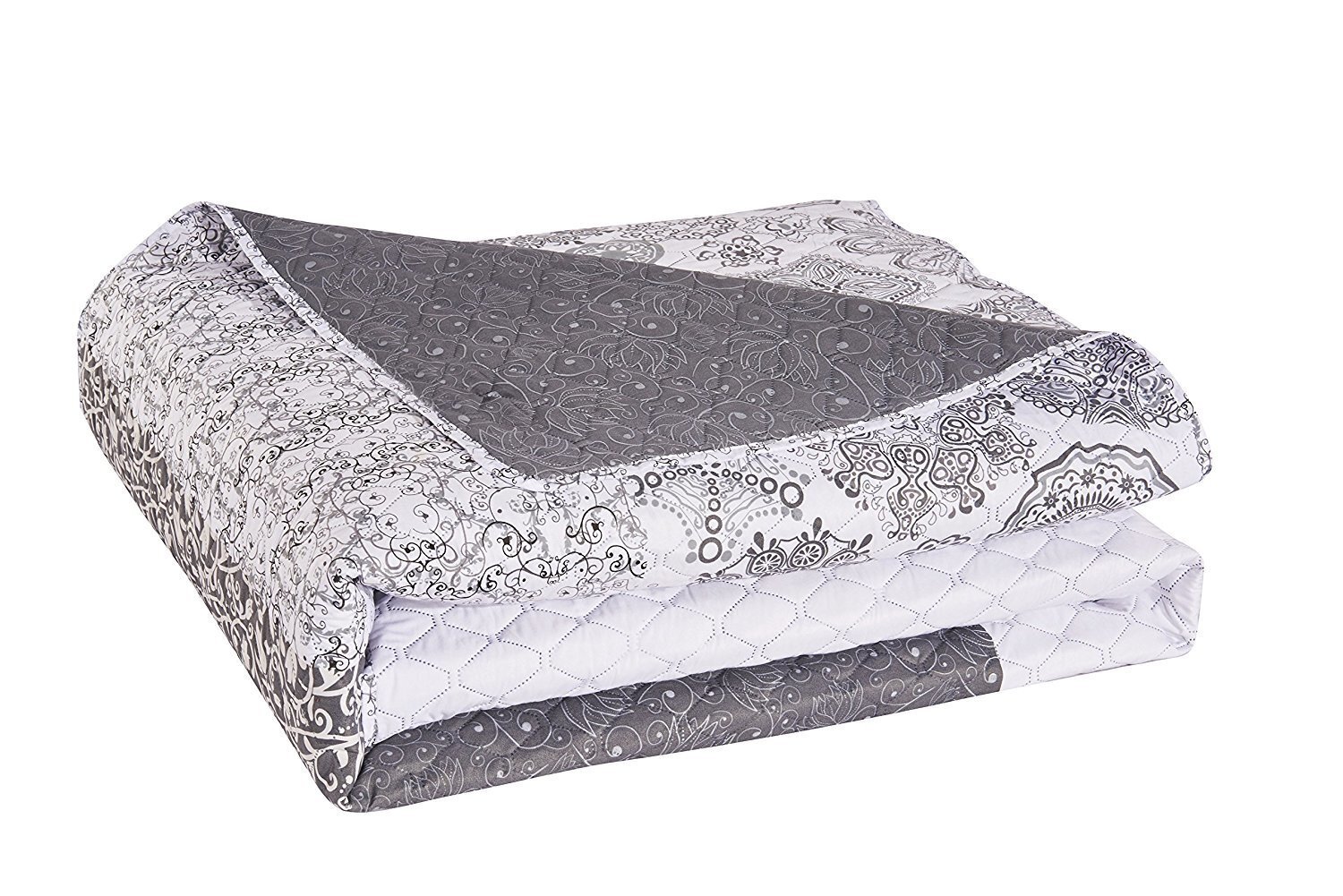 Kaksipuolinen sängynpeite Alhambra White Grey, 260x280 cm hinta ja tiedot | Päiväpeitot ja huovat | hobbyhall.fi