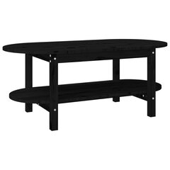 vidaXL Sohvapöytä musta 110x55x45 cm täysi mänty hinta ja tiedot | Sohvapöydät | hobbyhall.fi
