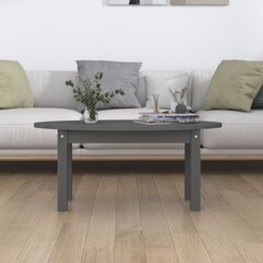 vidaXL Sohvapöytä harmaa 80x40x35 cm täysi mänty hinta ja tiedot | Sohvapöydät | hobbyhall.fi
