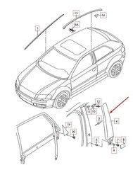 Audi Oven oikean B-pilarin verhoilukansi musta 8P3853290B hinta ja tiedot | Lisätarvikkeet autoiluun | hobbyhall.fi